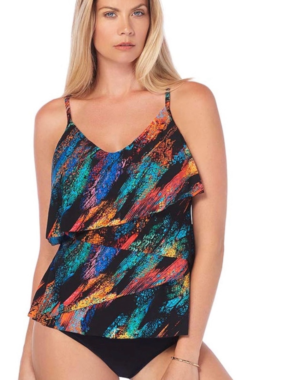 NWT Magicsuit Viper Chloe Tankini top Size 8 multi color